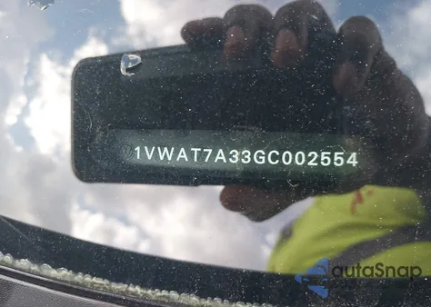 2016 Volkswagen Passat 1.8T S from USA, damaged, VIN 1VWAT7A33GC002554